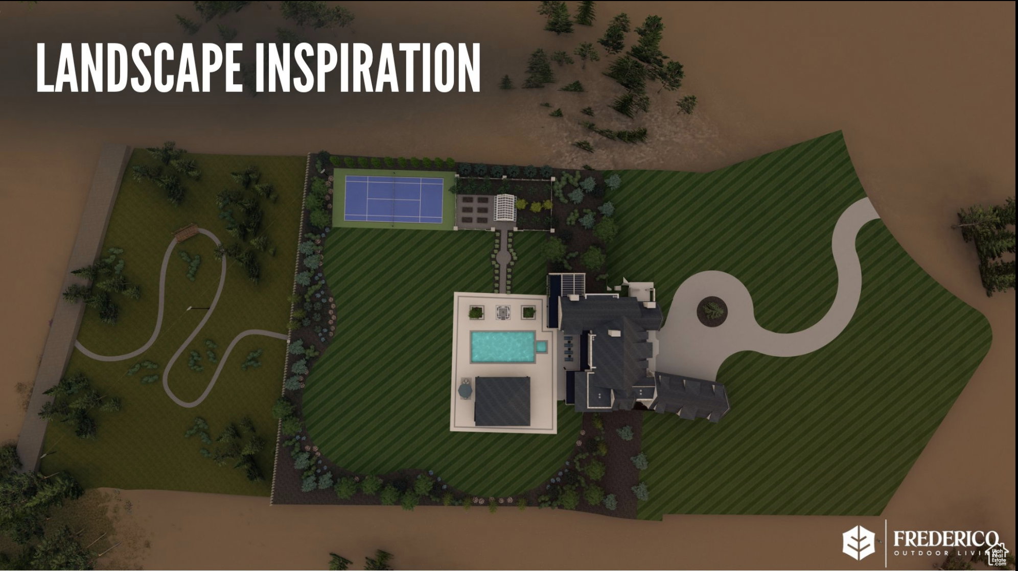Bird's eye view of a pool