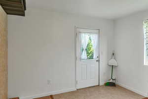 Entryway with baseboards