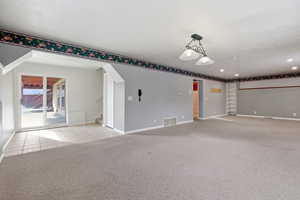 Great room and walk out basement.