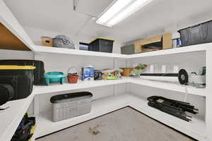 View of large storage area