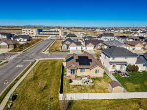 Aerial view of residential area