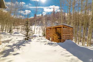 View of snow covered structure