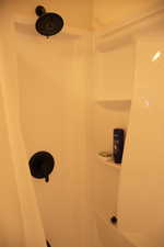 Bathroom view of a shower stall