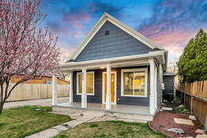 View of front of home featuring a porch