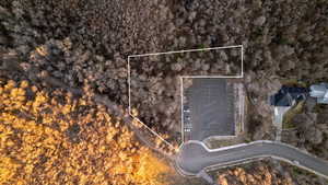 Aerial view of property's location featuring property boundaries highlighted