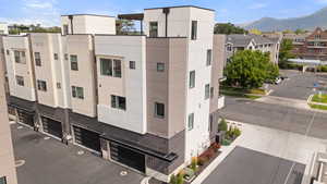 View of property featuring a garage