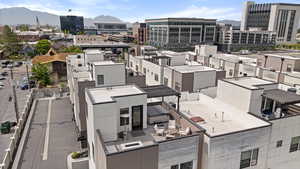 View of urban area with mountains