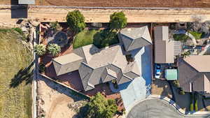 Aerial view of property and surrounding area