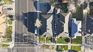 Aerial view of residential area