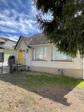 View of front of property with stucco siding