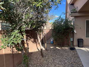 View of fenced yard