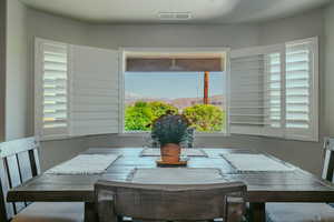 View of dining room
