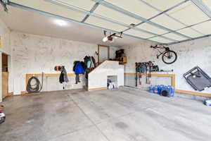 View of three car garage