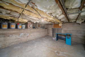 View of unfinished below grade area