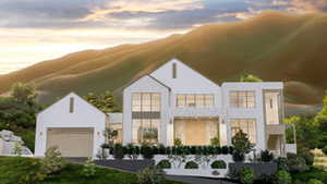 View of front of home with stucco siding