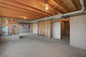 View of unfinished below grade area