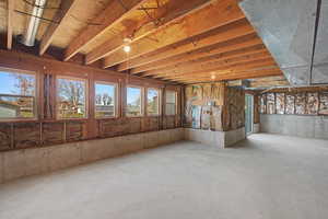 View of below grade area