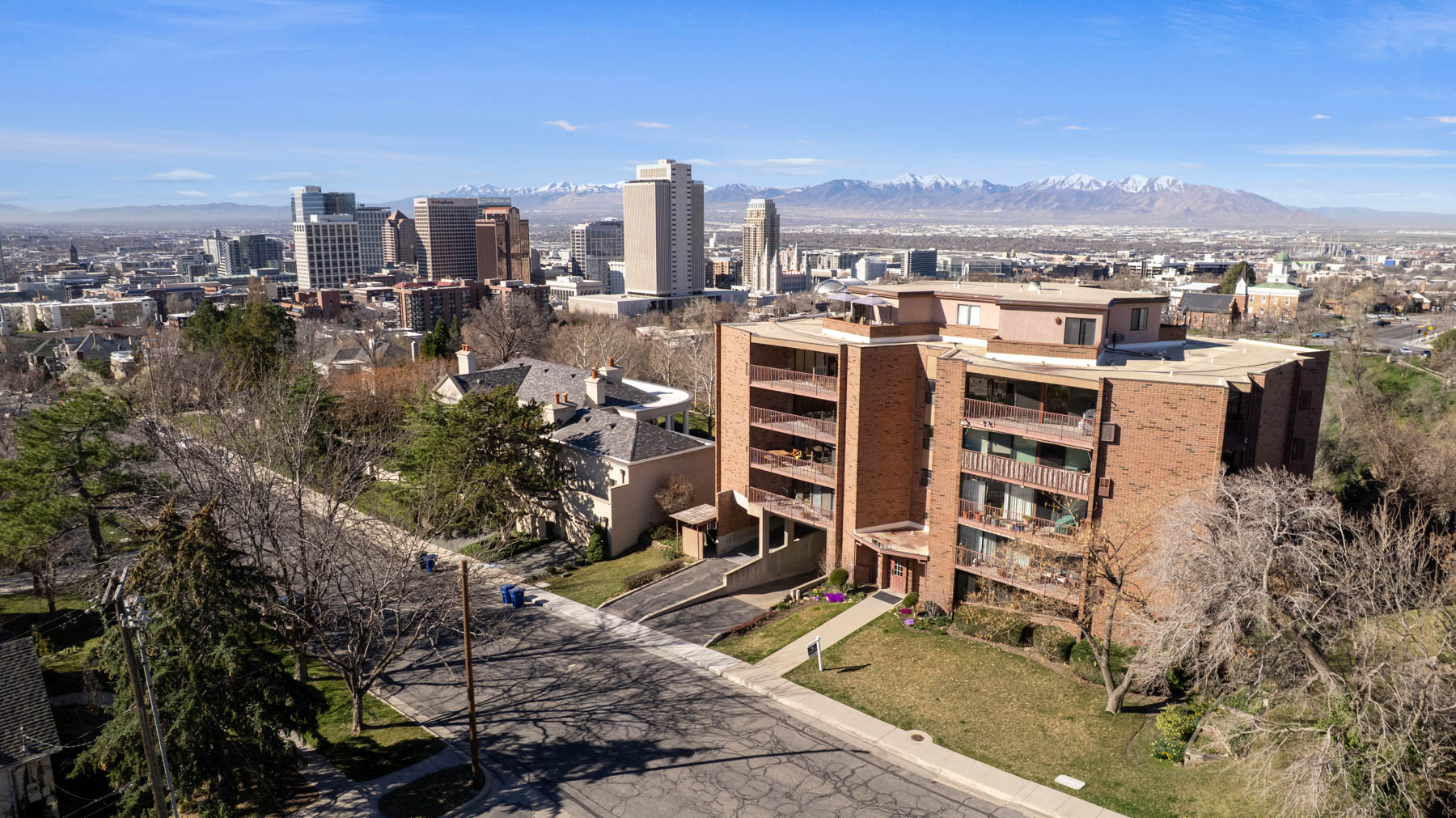 View of city featuring mountains