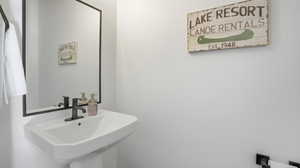 Half Bathroom Next to the kitchen and family room