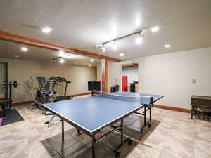 Playroom with rail lighting