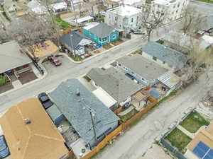 Aerial view of residential area