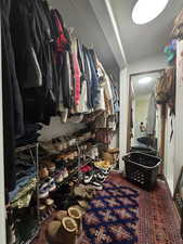 View of walk in closet