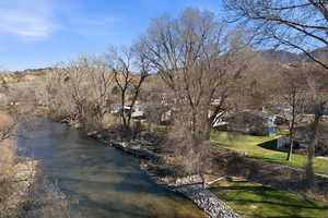 Water view featuring mountains
