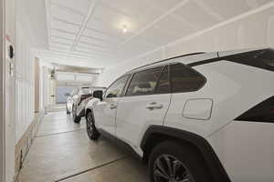 Two car tandem garage with added storage