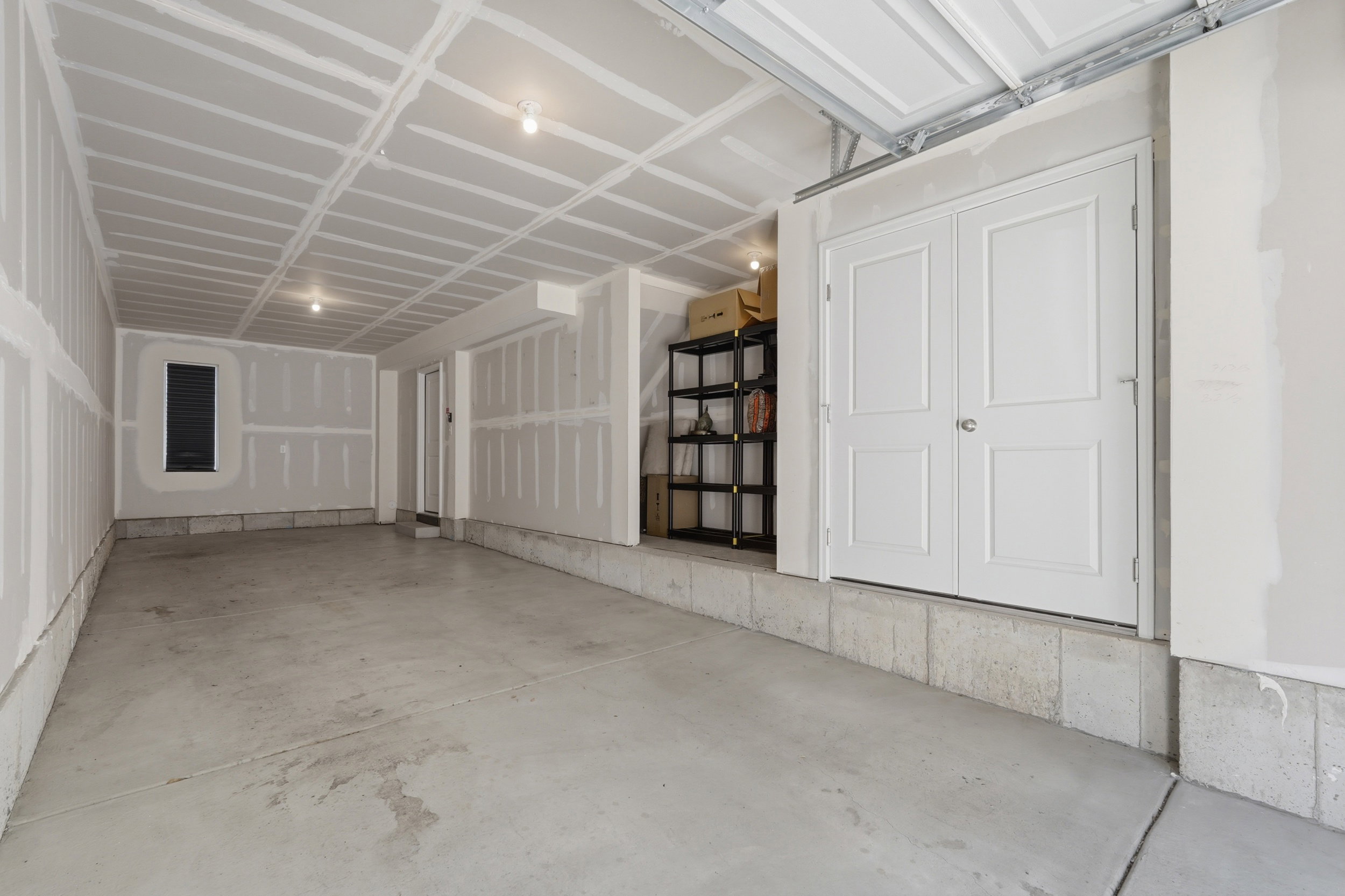 Two car tandem garage with added storage