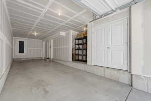 Two car tandem garage with added storage