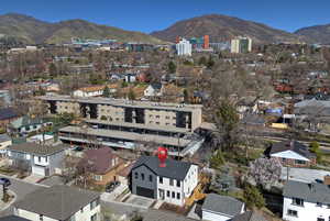 View of urban area featuring a mountain backdrop