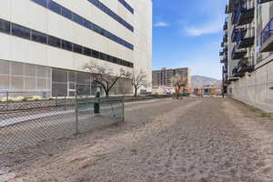 View of street with a mountain view