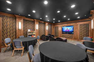 Media room at Club Solitude.