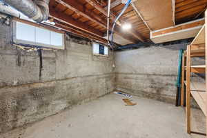 View of below grade area