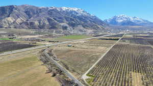 View of mountain background featuring rural landscape and abundant farmland