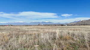 Mountain view with rural landscape