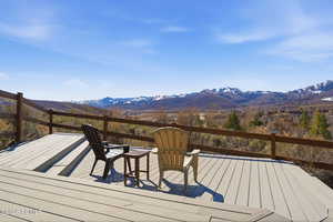 Deck with a mountain view