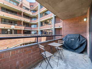 Balcony with area for grilling
