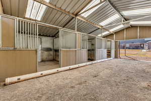 View of horse barn