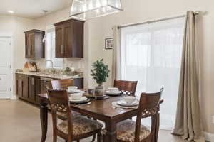 View of dining space