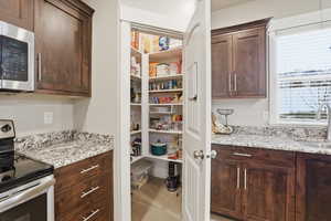 Pantry with a sink