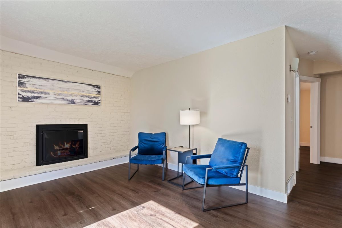 Modern fireplace insert.
