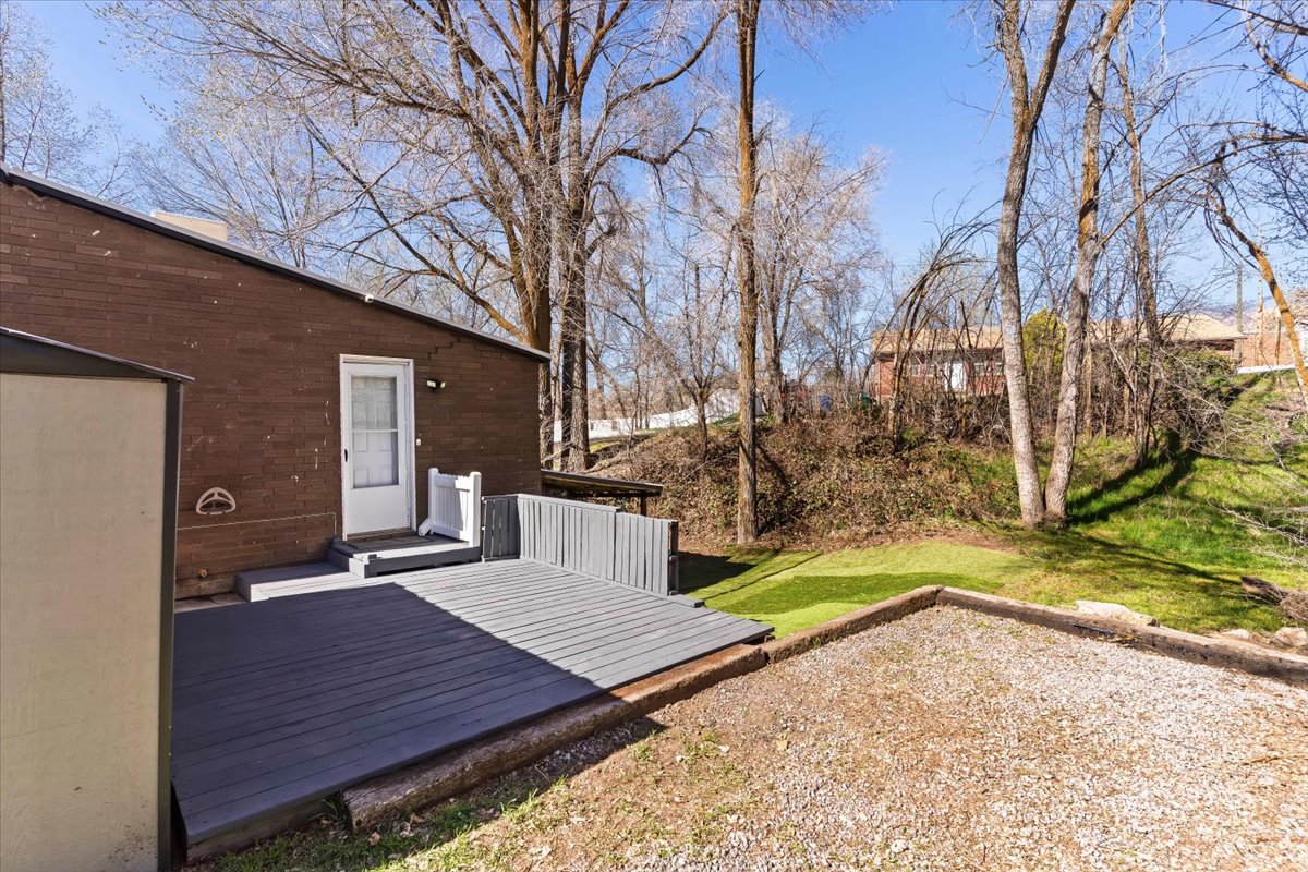 Freshly painted deck, RV Parking, Backyard and Shed