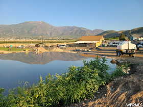 Water view with a mountainous background