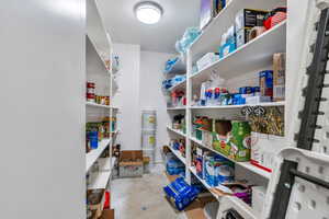 View of large storage area downstairs