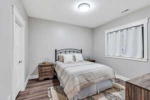 Bedroom with LVP flooring