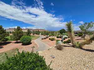 View of community with a mountain view