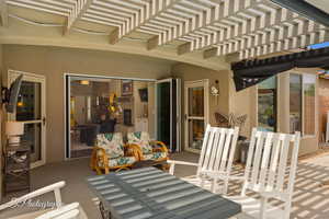 View of patio / terrace with a pergola