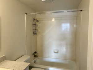 Full bathroom with vanity and  shower combination