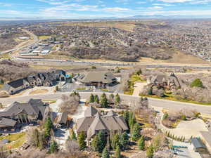 Aerial view of residential area